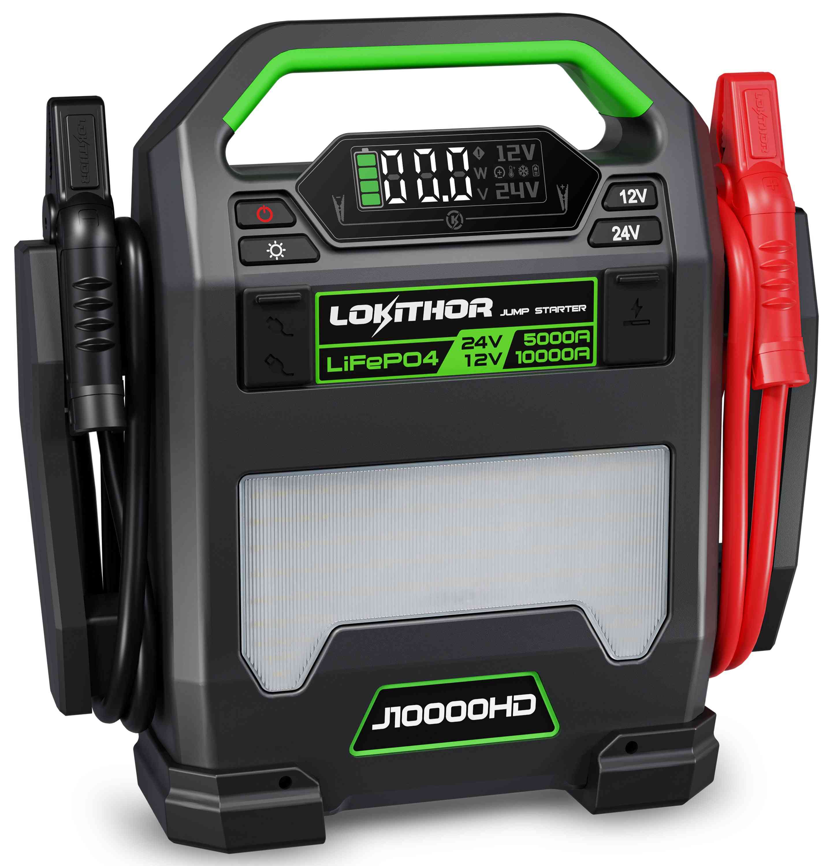 LOKITHOR J10000HD Jump Starter angled view