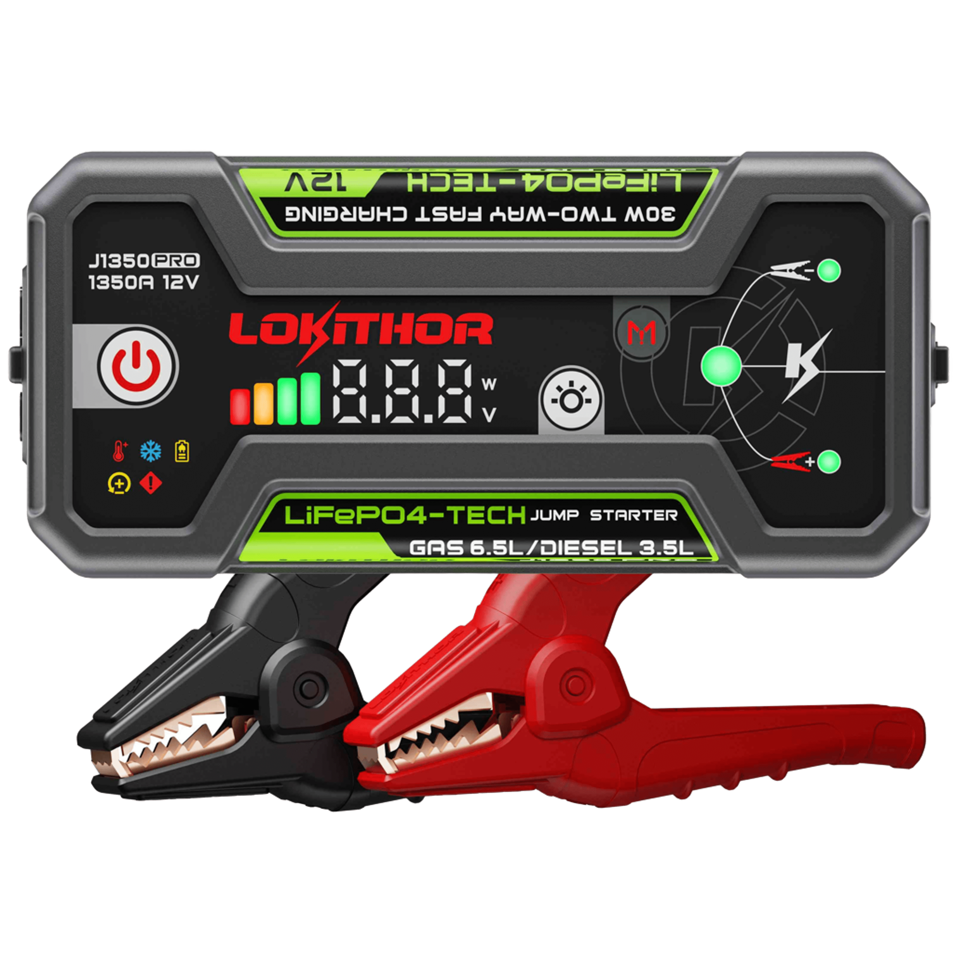 LOKITHOR J1350PRO jump starter with LiFePO4 Tech